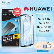 FOCUS ฟิล์มกระจกกันรอยเต็มหน้าจอ Huawei Mate 20X/Mate 50/Nova 10 SE/Nova 5T (เต็มจอ ขอบสีดำ)