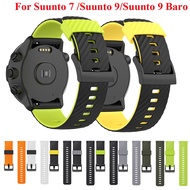 Soft Silicone Strap For Suunto 7 D5 Bracelet for Suunto 9 Baro spartan sport wrist hr replacement Fossil Q Hybrid Watch Band