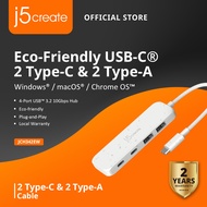 J5CREATE JCH342E Eco-Friendly USB-C® to 4-Port Type-C & Type-A Gen 2 Hub