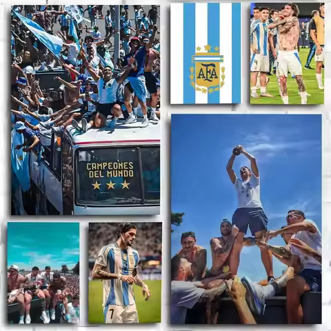 1PC Argentina A-F-A M-Messi poster Self-adhesive Art Waterproof Paper Sticker Coffee HouseWall Decor
