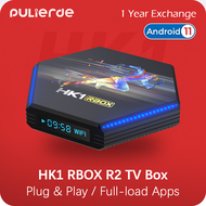 【Pre-install Apps】New HK1 RBOX 4GB 64GB Android Box RK3566 Android11 TV 8K/4K 2.4G/5G WiFi Bluetooth 1000M Gigabit Lan PULIERDE IPTV Malaysia Smart Set Top Box for TV