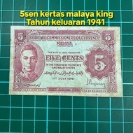 A771 5sen kertas duit syiling lama duit Malaysia lama duit British duit lama duit kertas lama barang