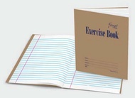 FOREST CF7504 F5 56p 55gms KRAFT COVER EXERCISE BOOK (SINGLE LINE) x 10pcs