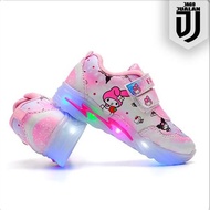 LED Light Sneakers for Children Ages 2 3 4 5 6 Years Cute KUROMI Character Fashion Girls' Adhesive L