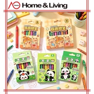 AO Home Krayon Warna Kids Crayon Washable Set Panda 8 Colors Capybara 12 Colors Mini Cute Cartoon Oi
