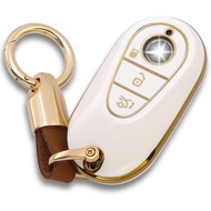 for Mercedes Benz Key fob Cover with Metal Keychain Case Key Shell Protector Compatible with 2020-20