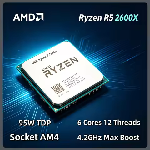 AMD Ryzen 5 2600X 3.6GHz 6 Core 12 Thread 95W Processor Socket AM4 Gaming CPU R5 2600X Ultra Fast Ne
