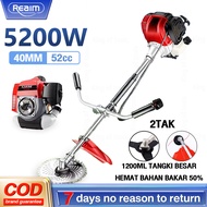 REAIM Mesin Potong Rumput Gendong Bensin2 Tak 4 Tak Gendong Bensin Kualitas Tinggi Pemotong Rumput L