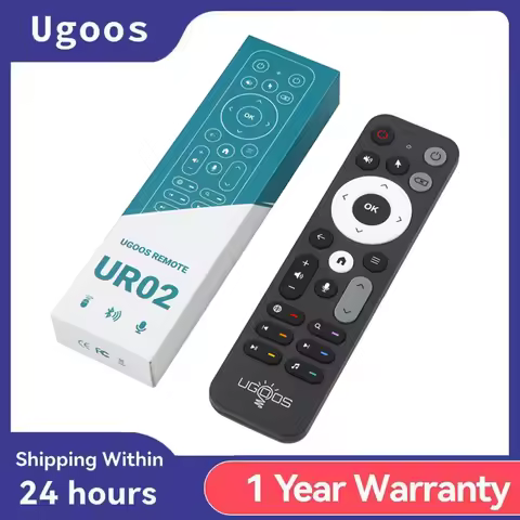 UGOOS UR02 BT Voice Remote Control Replacement for Ugoos Sk1 TOX1 TOX3 TOX4 AM7 AM8 PRO AM6B PLUS X4