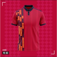 Baju Polo Lelaki Jersey Futsal Bolasepak Jurulatih Guru PJ Design Terbaru Kolar Short Sleeve Unisex