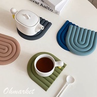 [Life Market] Taiwan Ready Stock Half Moon Silicone Heat Insulation Pad Heat Insulation Pad Rainbow 