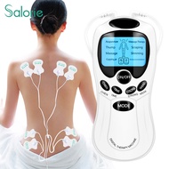 Salorie 8 Pads modes Electric Massager Tens unit Acupuncture Body Massage Digital Therapy Machine Back Neck Foot Healthy Care (English manual)