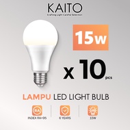 【BULK BUY 10PCS】 15W Lampu Led Light Bulb KAITO Lampu Led Siling Mentol E27 LED Bulb Downlight A Bul