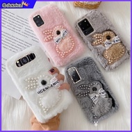 Casing For Samsung Galaxy Note 20 20Ultra 10 10Plus 9 8 S10 S10Plus S9 S9Plus Cute Warm Pearl Rabbit Plush Phone Case Cover