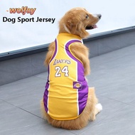 WOLFAY Dog Sport Jersey, Breathable Medium Dog Vest, Summer 4XL/5XL/6XL Large Basketball Clothing Apparel