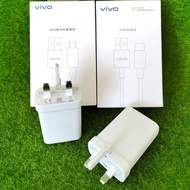 Vivo Charger Adapter Support 22.5W Fast Charging With Type C USB Cable For T1 5G Y33S Y20S Y21T Y76 