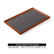 Yinbeini ที่เก็บสร้อยข้อมือสร้อยคอนาฬิกาที่ทำจากไม้ถาดเครื่องประดับร้านค้าที่จัดแสดงสีทอง P029