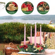 Christmas Advent Wreath 12-inch Advent Candle Holder Ring Artificial Christmas Wreath With Ribbon Pi