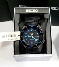 Seiko 5 Sports Superman SRPD81K1 Automatic 100M Black Dial Hard Coating Case Black Nylon Strap Men's Watch (ONE 1-Year Seiko International Manufacturer Warranty)