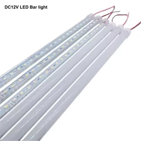 1-5PCS/Lot 50CM DC12V LED Bar Light 5730 5630 With PC Cover 5730 LED Hard Strip Light Kitchen Cabine