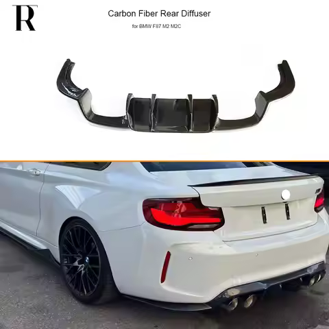 Carbon Fiber Rear Bumper Diffuser Splitter for BMW F87 M2 & M2C Competition 2016-2021