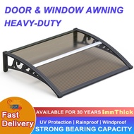 Outdoor Awning Roof Rumah Heavy Duty Polycarbonate Sun & Rain Shield Awning Khemah Tingkap Balcony