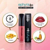 Ephyra Lipmatte - Cream To Matte lip color 💯% Original - Lipstick ~ Senang Remove