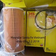 Hyundai SantaFe 2.2L diesel engine oil filter 2018-2021 code OE0076 JS Asakashi Japan