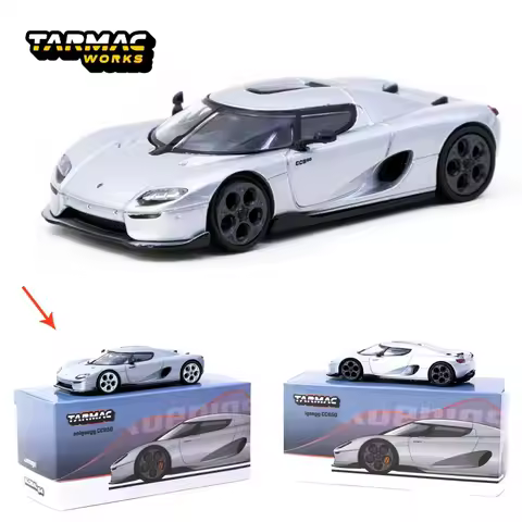 Tarmac Works 1:64 TW CC850 Silver chase alloy car model