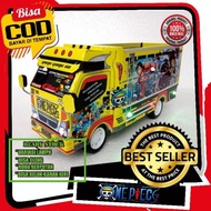 miniatur truk oleng/miniatur truk kayu/one piece/miniatur truk remot