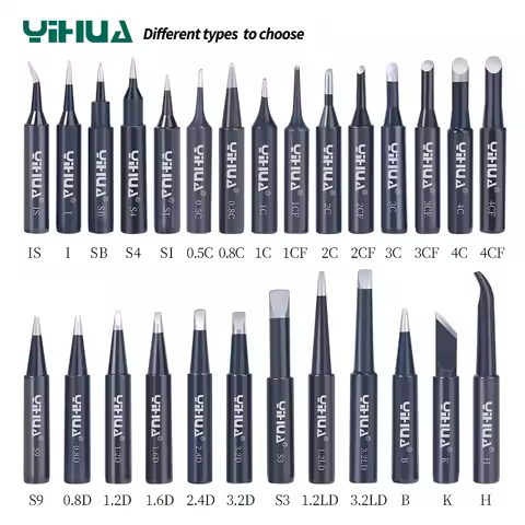 900M-T Soldering Iron Black Tips Repalcement for Soldering Iron Station Handle 8786D 853AAA 995D+ ec