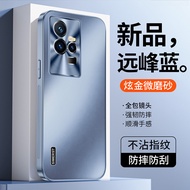 เคสโทรศัพท์มือถือแบบป้องกันการตกหล่นสำหรับ Iqoo11 12 pro 11s 10 11 pro แบบป้องกันรอยนิ้วมือแบบเงาทอง