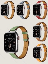 ✅Hermes 愛馬仕Apple Watch Hermes S9 41MM銀盤\黑盤 Single  Tour Attelage蘋果智能手錶applewatch Series 9 愛馬仕手錶