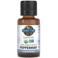 Garden of Life Essential Oil, Peppermint 0.5 fl oz (15 mL), 100% USDA Organic & Pure, Undiluted & No