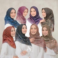 AUTHENTISM ID | Azha Series - Premium Ultrafine Lasercut Voile Pattern Square Hijab