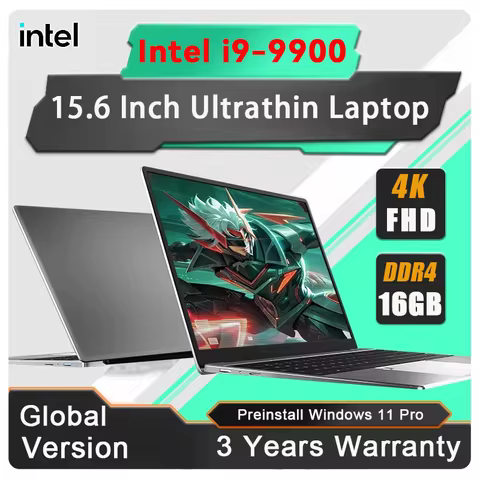 【3-year warranty】2026 Portable Notebook Windows 11 Pro 15.6 inch Gaming Computer PC Gamer Intel Core