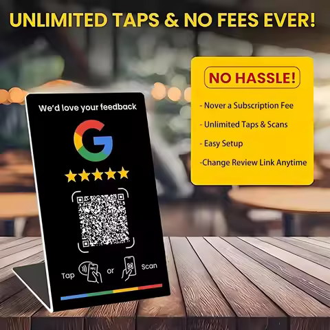 Programmable NFC215 for Google Review Card NFC Station Table 13.56Mhz QR code can be independently s
