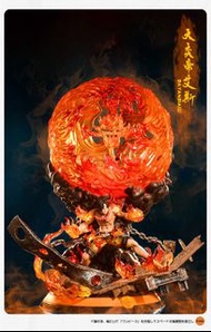 😆（海賊王艾斯）😆（現貨）😆（免費順豐智能櫃）海賊王gk大炎戒炎帝火拳艾斯超大火球可發光手辦場景組裝模型擺件