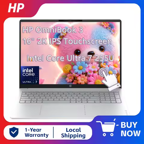 Hp Omnibook 3 16" 2K Ips Touchscreen Laptop, Intel Core Ultra 7 255U, up to 64Gb Ddr5 Ram, 2Tb Ssd, 