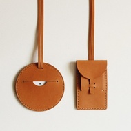 luggage tag Creative PU Leather Round Boarding Pass Travel Luggage Anti-Lost Airplane Boarding Pass 