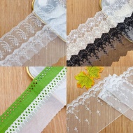 Cotton Polyester Mesh Yarn Lace Trim - Perfect for DIY Projects | Up to 1 Yard | Width: 9.3-17.7cm