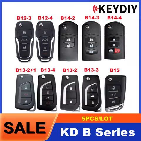 5 Piece KEYDIY KD B12 B13 B14 B15 B series Universal Remote Key used with KD900/MINI/KD-X2 Programme
