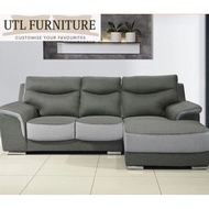 UTL N3571 Comfort L shape Sofa [Free delivery in West Malaysia] [Can choose Casa Leather or Water Resistance Fabric]