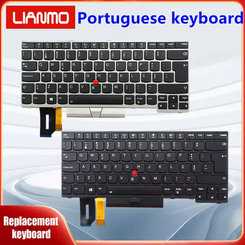 Portuguese Keyboard Suitable for Lenovo E490 T490 T495 L480 L490 T480S E480 P43S E485 E495 R480 R490