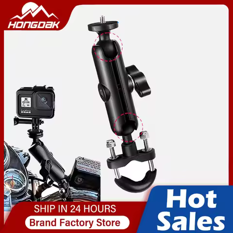 HONGDAK for GoPro 11 10 9 Motorcycle Holder Accessories Handlebar Mirror Mount Bicycle Bracket for i