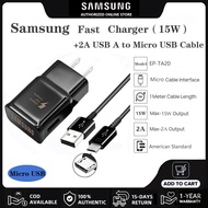 หัวชาร์จ Samsung Adapter หัวชาร์จเร็วสุด15W อะแดปเตอร์เดินทางซัมซุง ชุดชาร์จFast Charging EP-TA20 Wall Charger สายชาร์จ2A Micro USB สำหรับ Note5 S7 S6 Edge