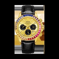 [Ready Stock] Sipani Gold Watch Men's Pure Gold 999 Pure Gold Watch Gold Watch Mechanical Movement Rainbow Di Hollow Waterproof
