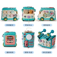 Drum Early Education Baby Toy Multifunctional Music Bus 1-3 Years Old Percussion Piano Boys and Girl
