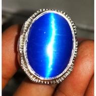 Blue cat aye rings embedded top crystal