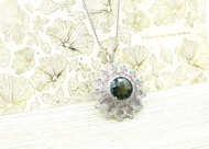 捷克隕石放射狀漸層墜飾